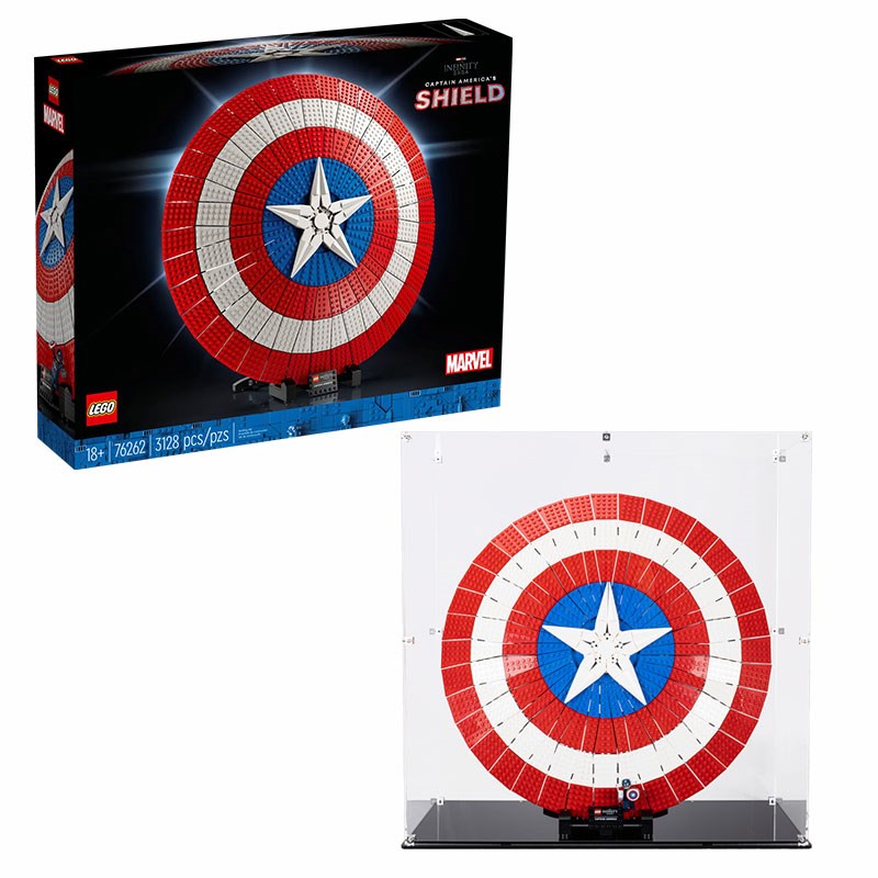 Display Case for LEGO® Marvel™ Captain America Shield 76262