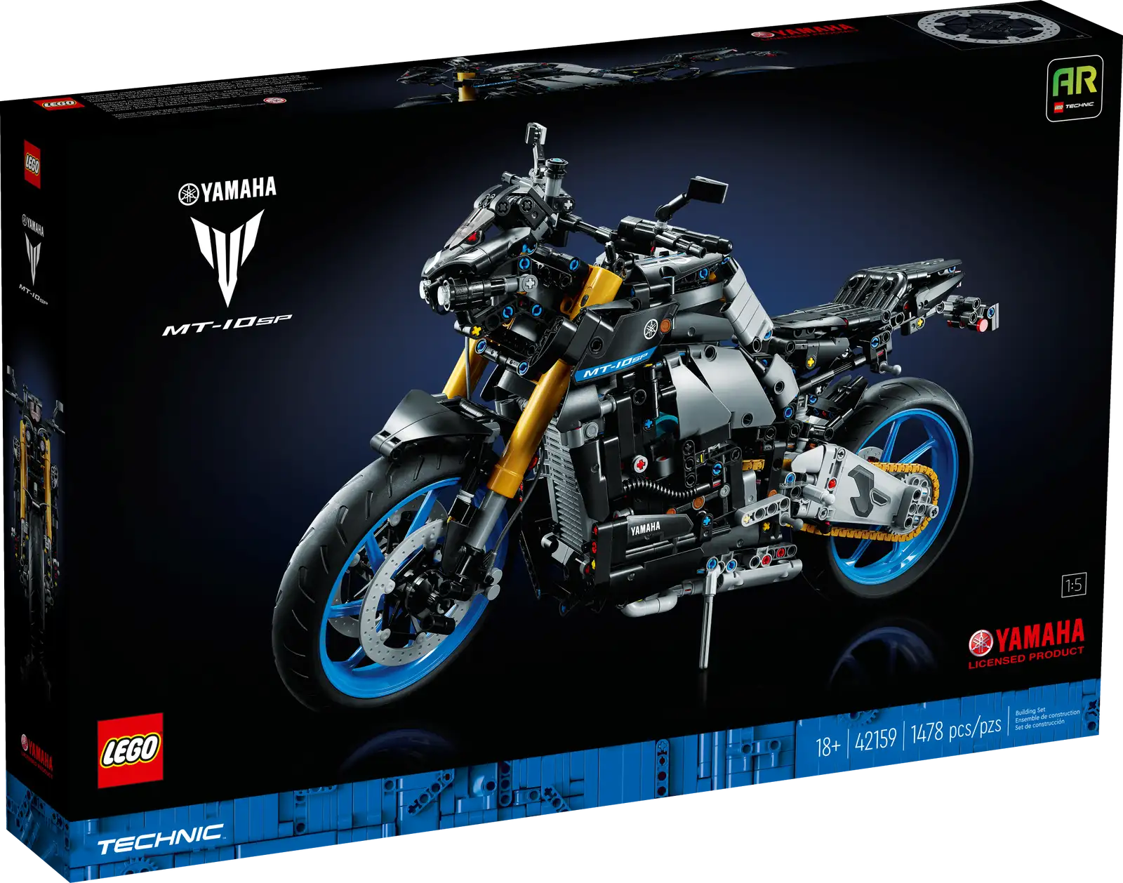 Collective Bricks - LEGO 42159 Technic Yamaha MT-10 SP + Display Case Black Base NO Background Bundle set third image