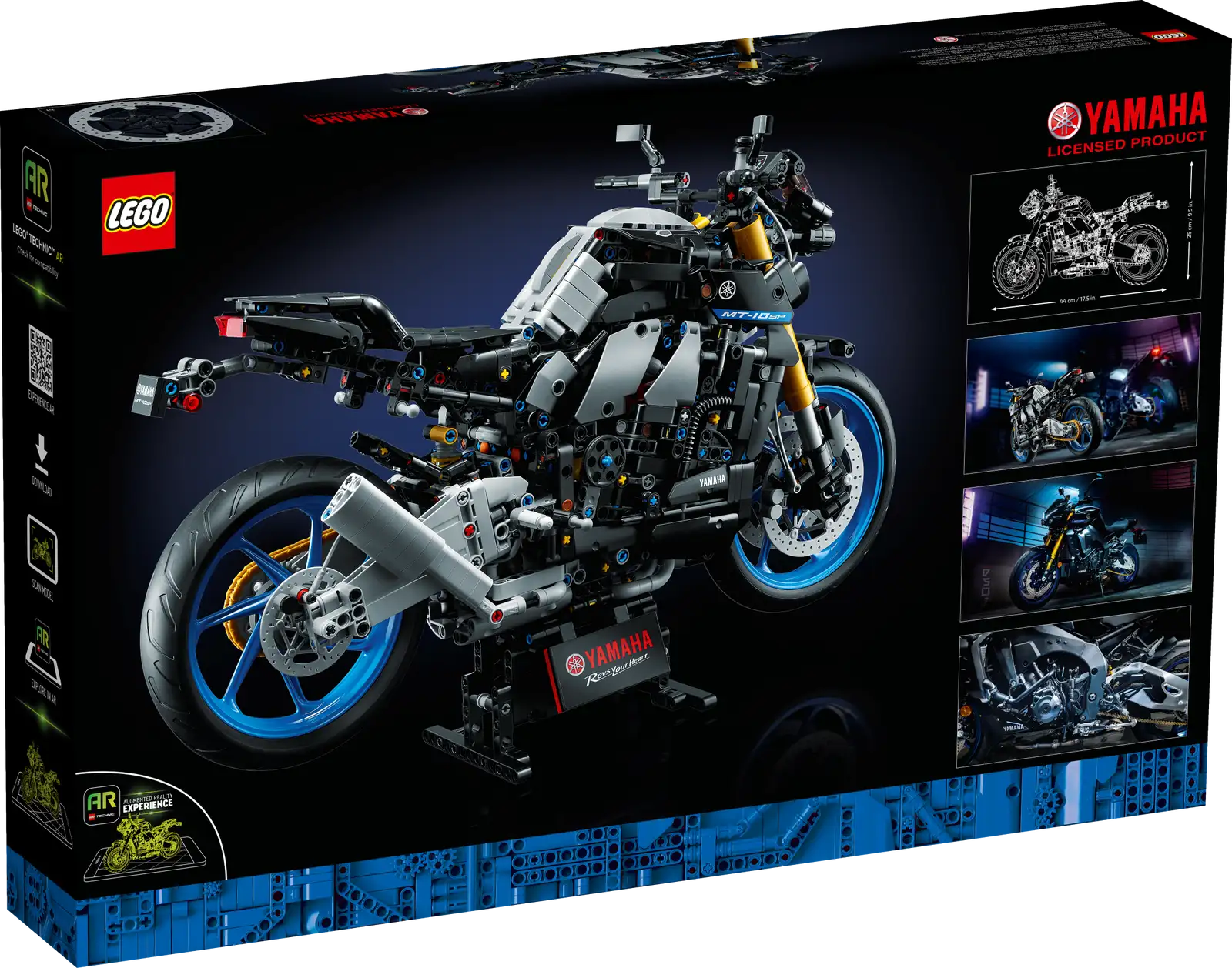 Collective Bricks - LEGO 42159 Technic Yamaha MT-10 SP + Display Case Black Base NO Background Bundle set fourth image