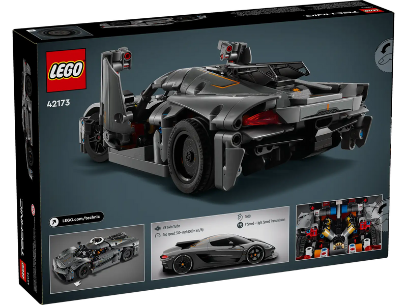 LEGO 42173 Technic Koenigsegg Jesko Absolut Grey Hypercar