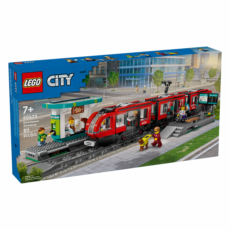 LEGO 60423 City Downtown Streetcar and Station