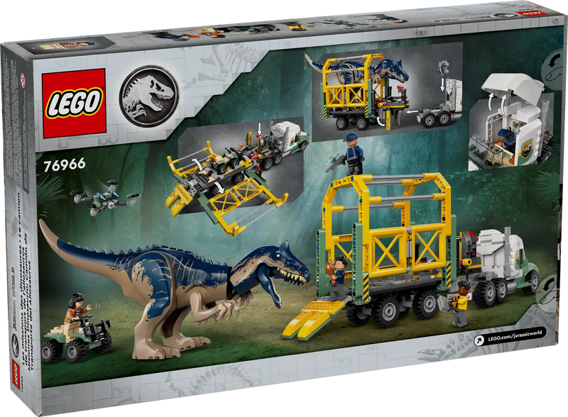 LEGO 76966 Dinosaur Missions: Allosaurus Transport Truck (Ship From 4th of June 2024)