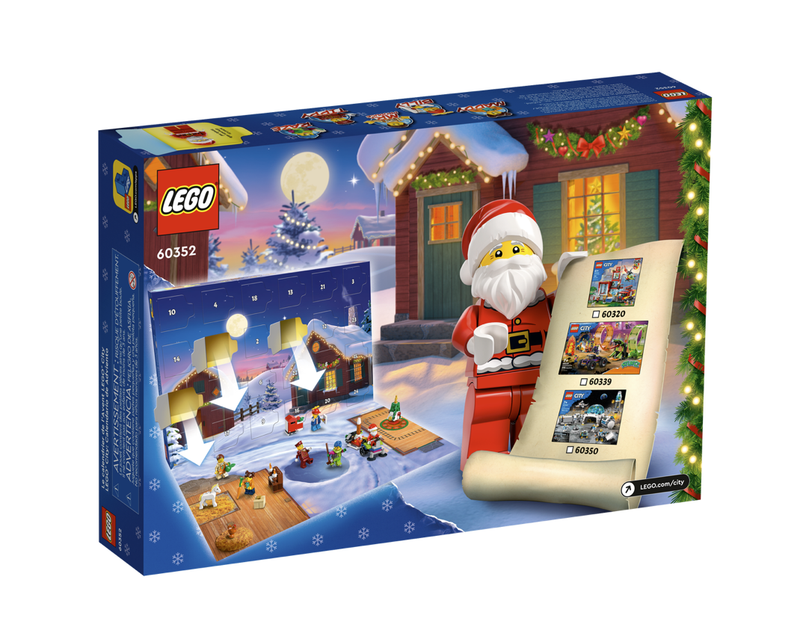 LEGO City 2022 Advent Calendar 60352 Building Toy Set for Kids, Boys and  Girls Ages 5+; Includes a City Playmat and 5 City TV Characters (287 Pieces)